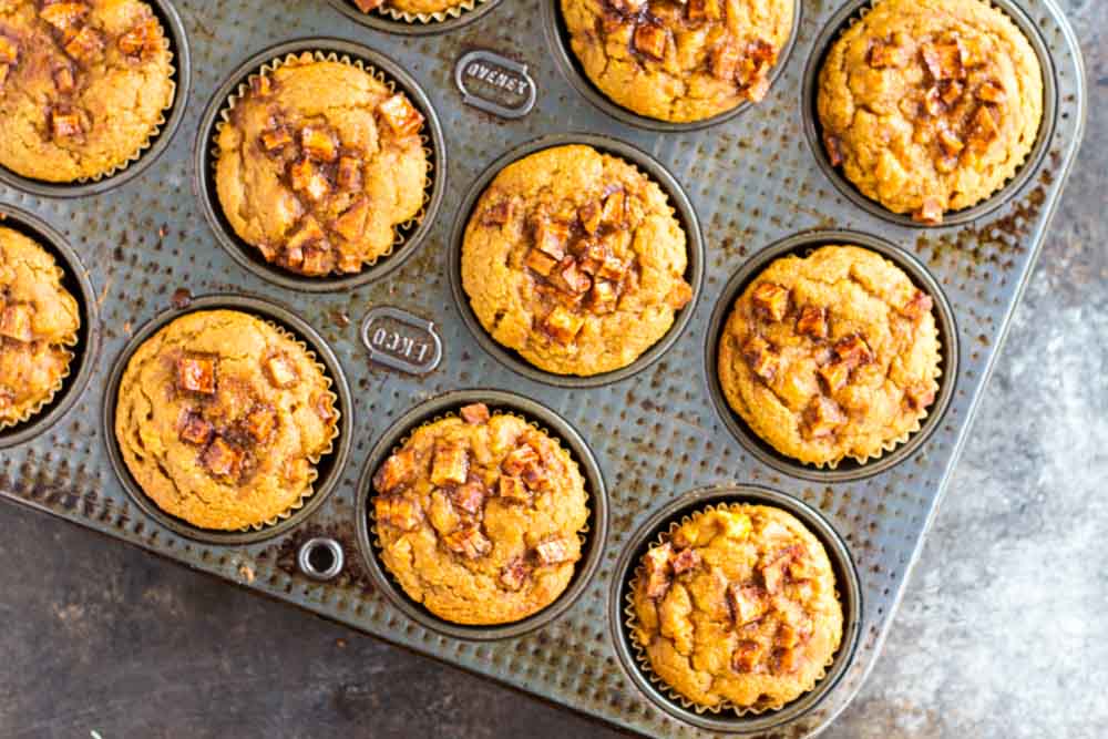 twelve muffins in a muffin pan