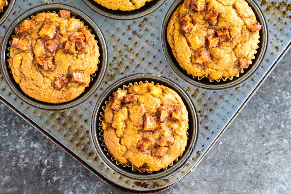 3 muffins in a muffin pan