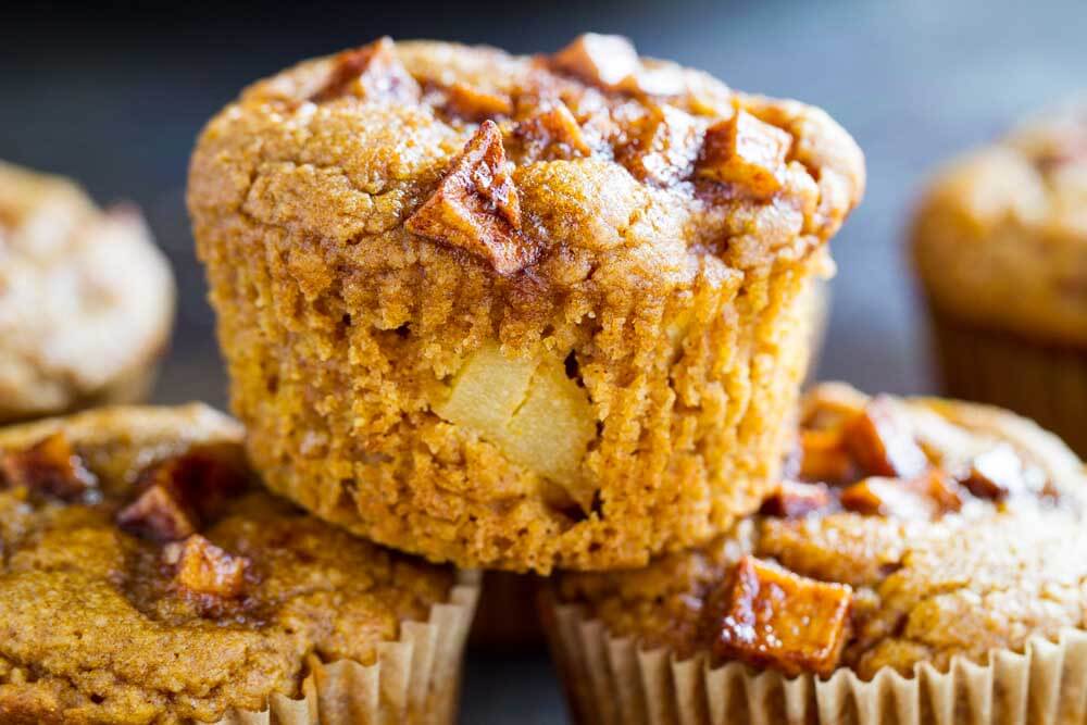 Pumpkin Apple Muffins (gluten free and paleo) ~ www.savorylotus.com