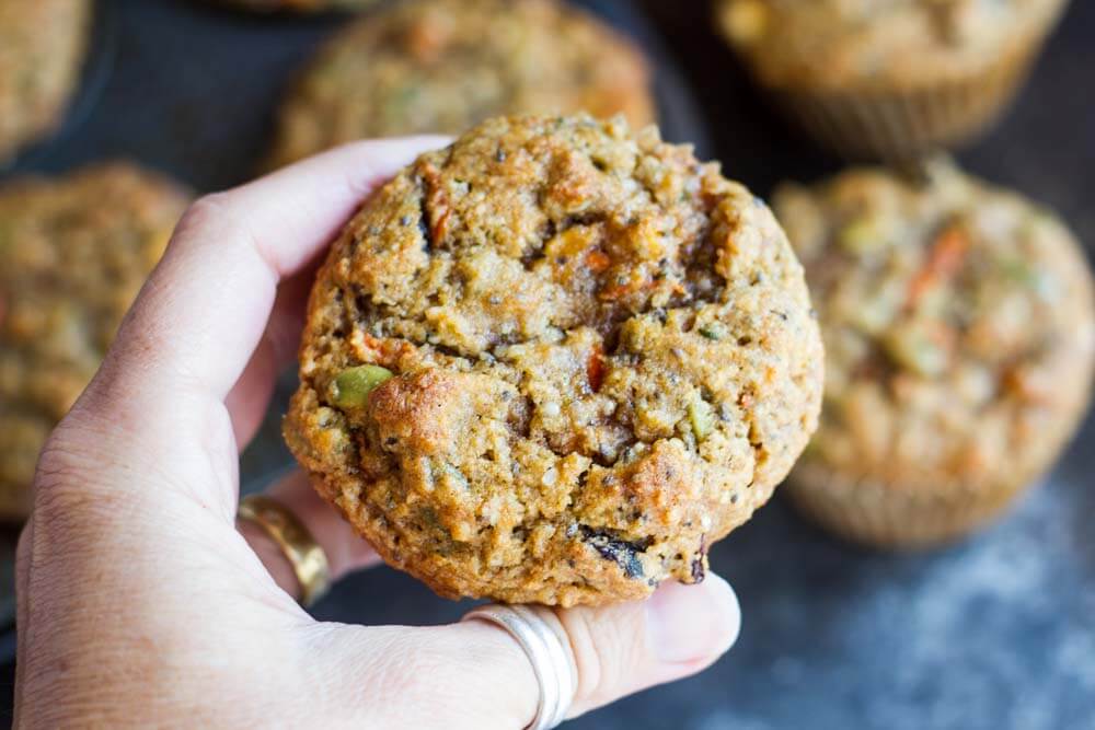 hand holding breakfast muffin