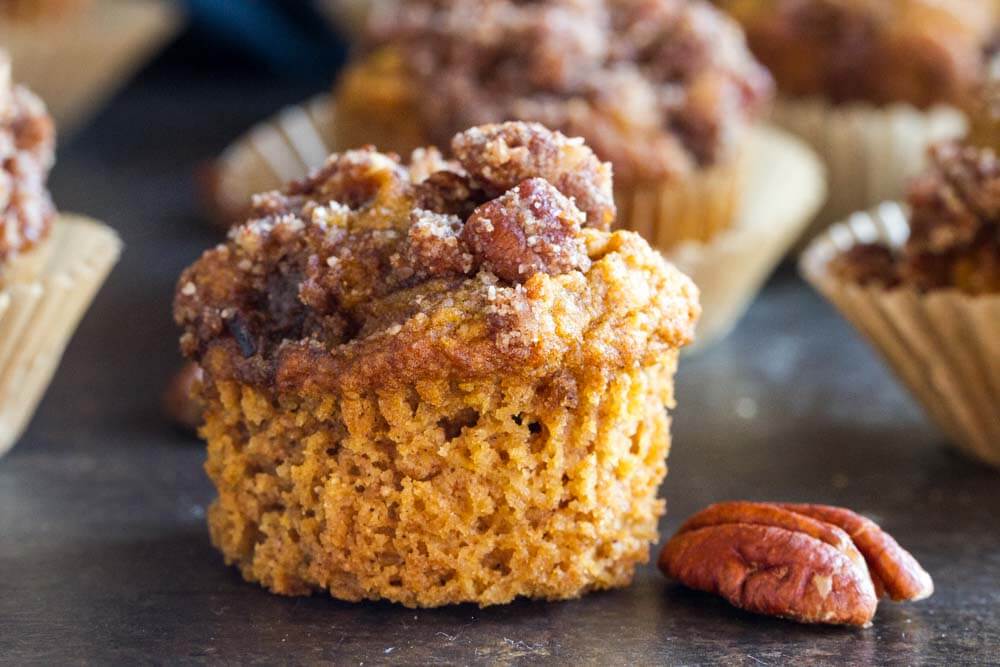 Mini Pumpkin Muffin without the wrapper