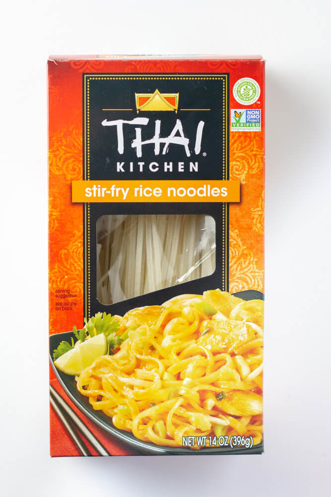 Thai Noodle Salad (gluten free, vegan,  paleo and whole30 option) | pad thai style rice noodles