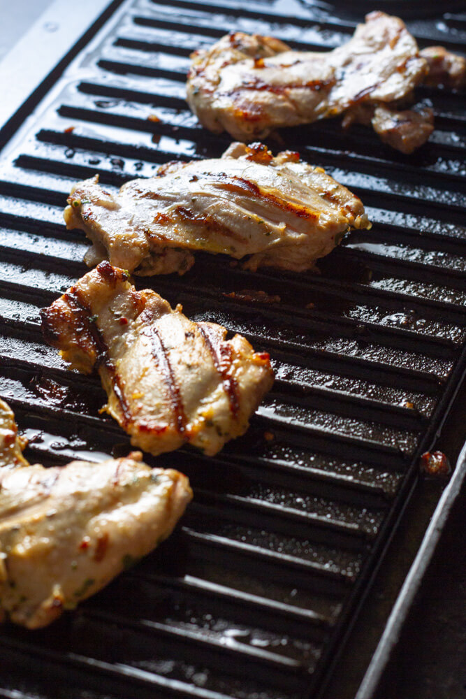 chicken thighs on grill