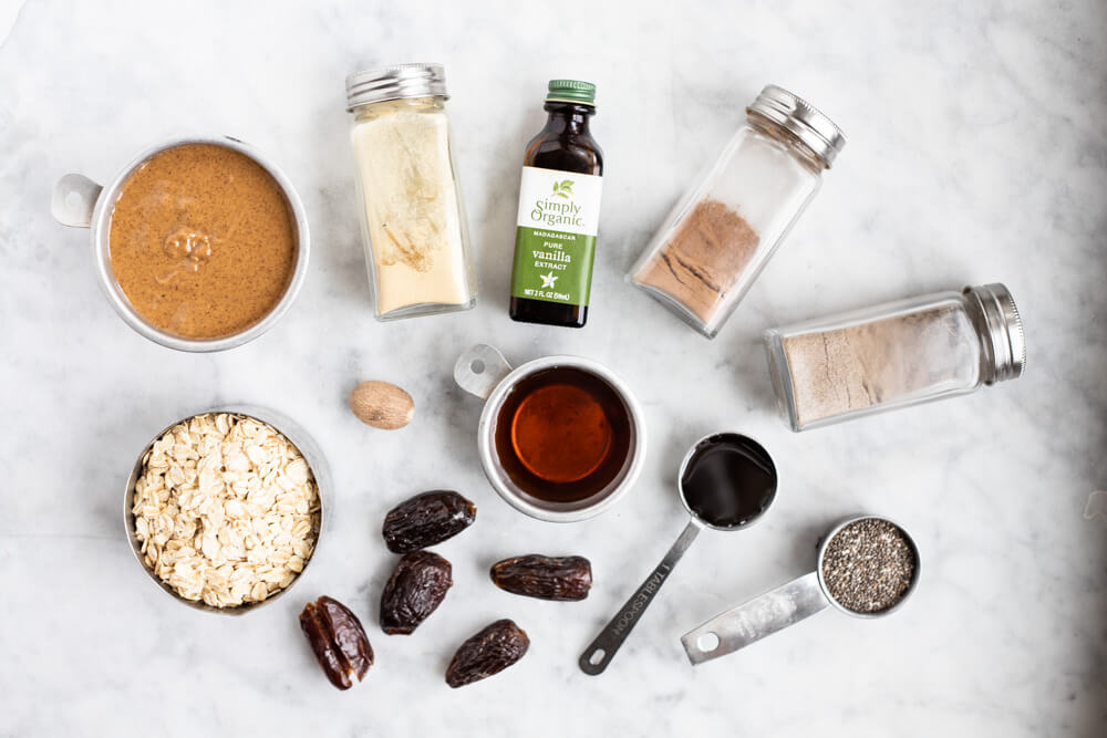 ingredients for gingerbread energy balls