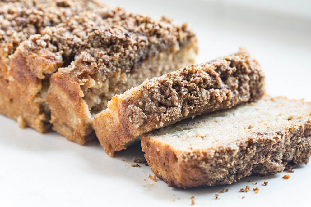 slices of apple bread on counter