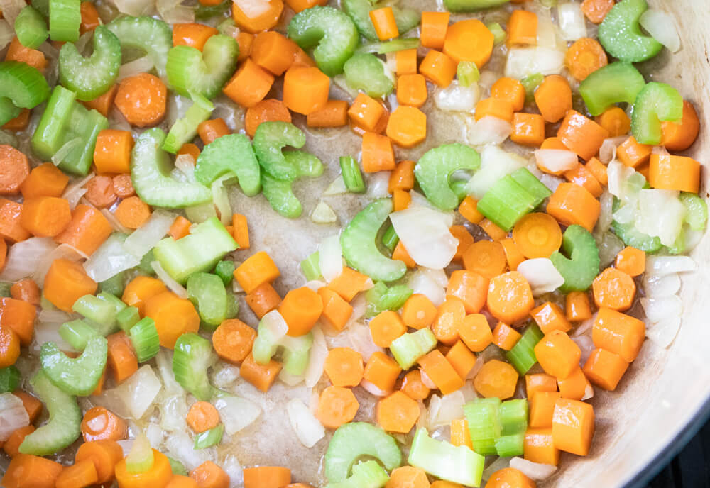 carrots, celery, and onions for soup