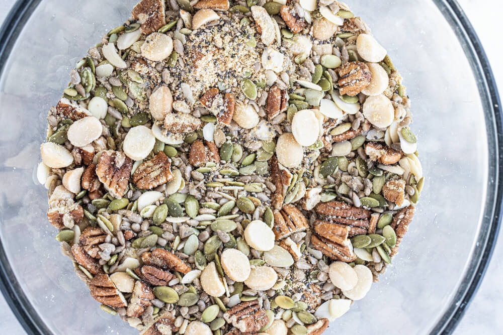 bowl of nuts and seeds