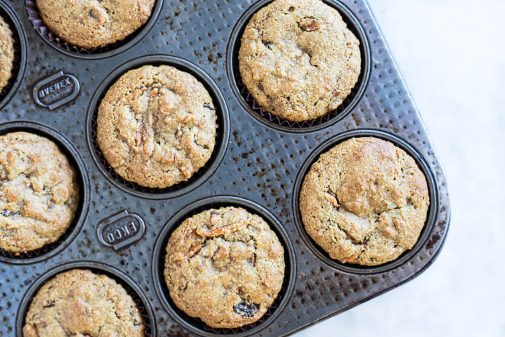 muffins in a  muffin tray