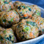 Loaded Veggie Turkey Meatballs )gluten free, paleo, whole30) \ www.savorylotus.com