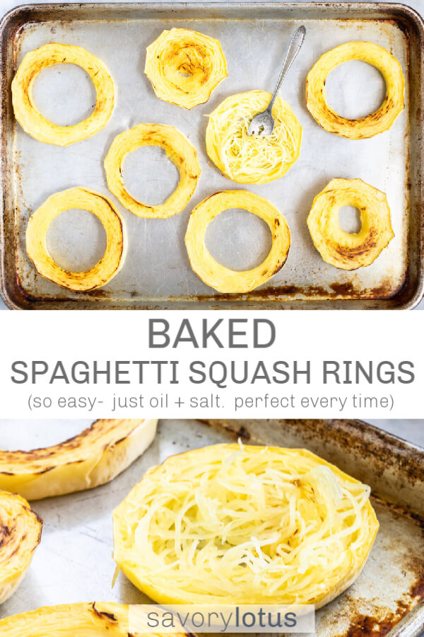spaghetti squash sliced into rings