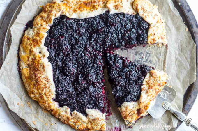 Blackberry Ginger Galette (gluten free and grain free) | www.savorylotus.com