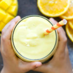 Creamy Mango Orange Smoothie (dairy free) | www.savorylotus.com