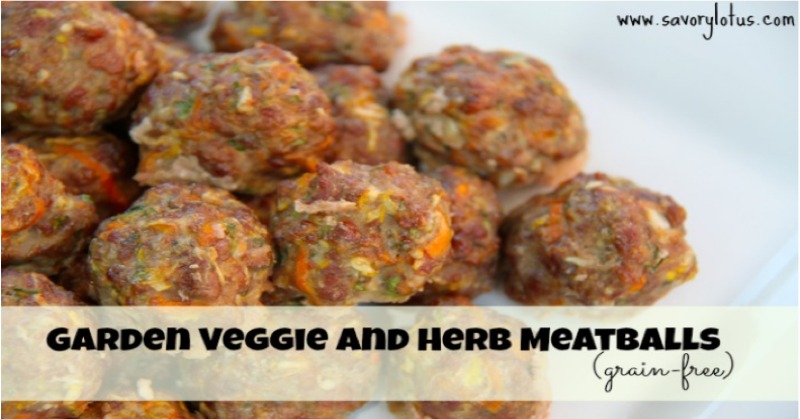 Garden Veggie and Herb Meatballs savorylotus.com
