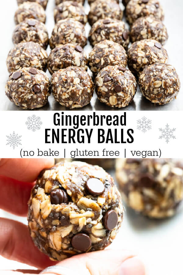 gingerbread energy balls on baking sheet