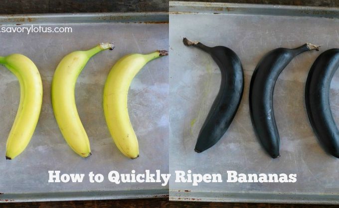 How to Quickly Ripen Bananas || savorylotus.com