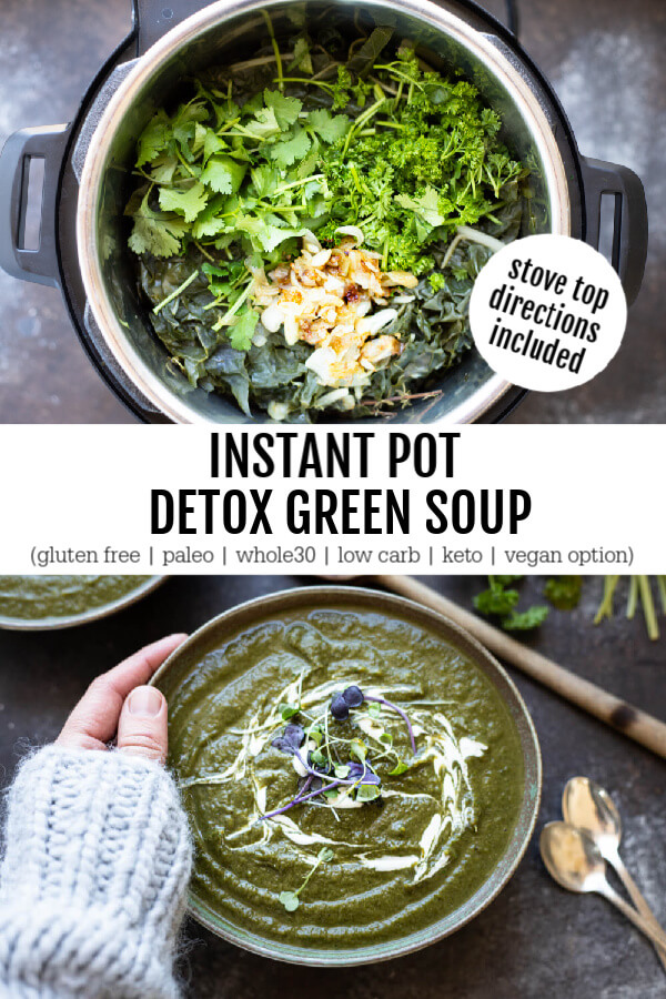 detox green soup inside an Instant Pot