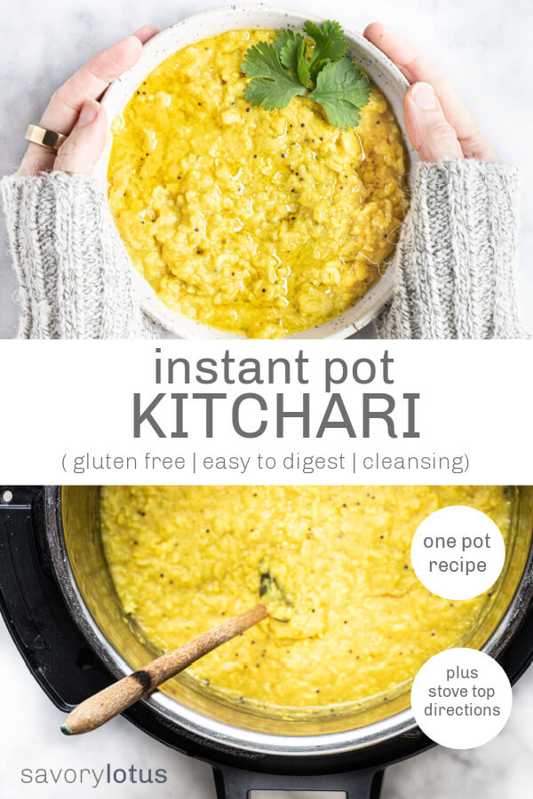 yellow kitchari in an instant pot