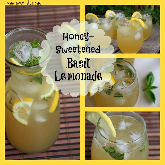 Honey-Sweetened Basil Lemonade