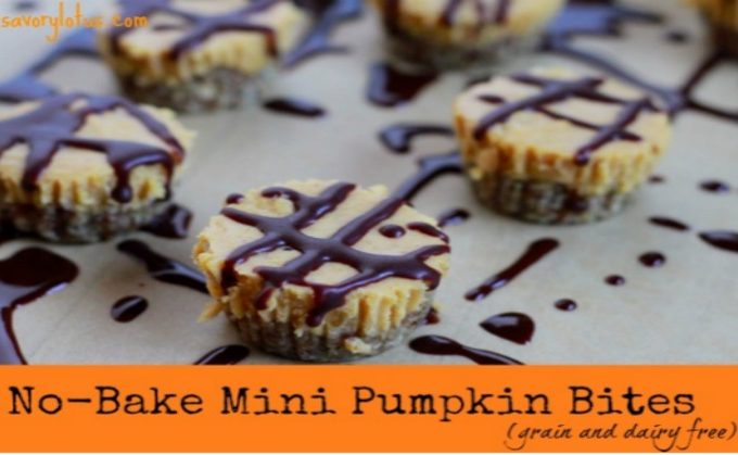 No Bake Pumpkin Mini Bites (grain free) SAVORYLOTUS.COM