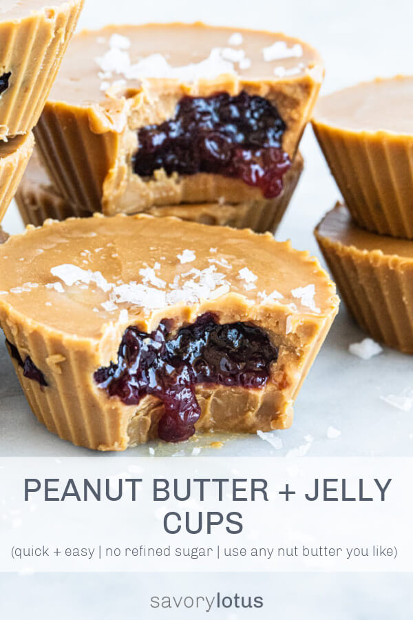 jam oozing out of peanut butter cup