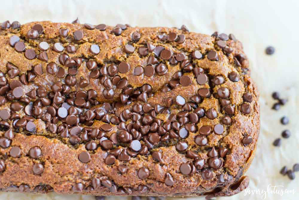 pumpkin bread with small chocolate chips