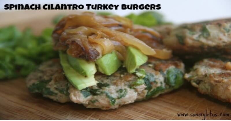 Spinach-Cilantro-Turkey-Burger-savorylotus.com