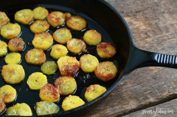 Sweet Fried Plantains | www.savorylotus.com (