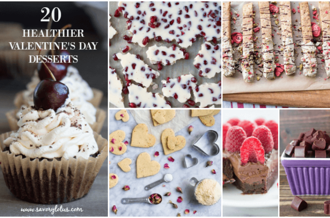 20 Healthier Valentine's Day Desserts | www.savorylotus.com