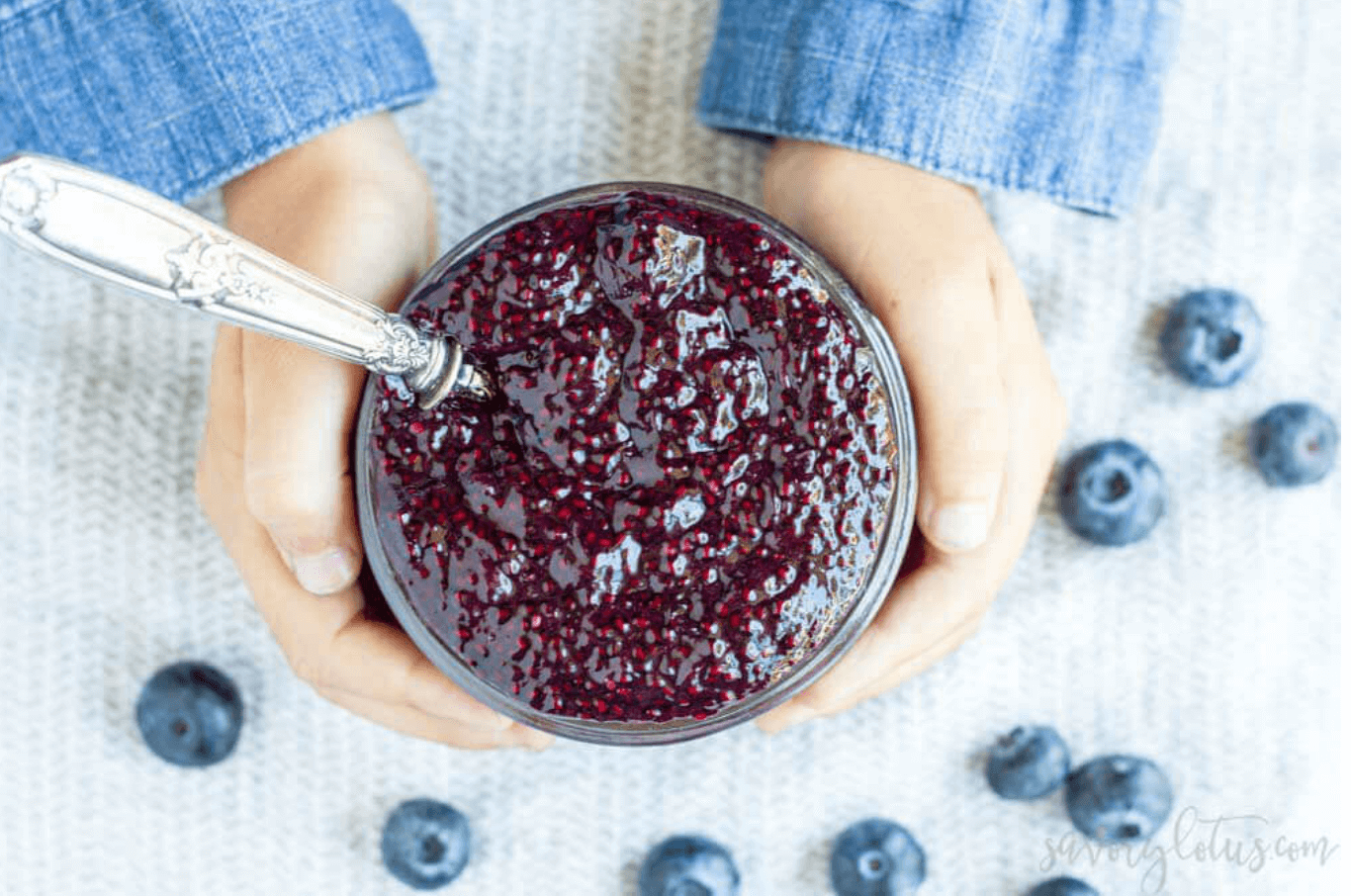 20 Healthy Edible Gift Idea | blueberry chia jam