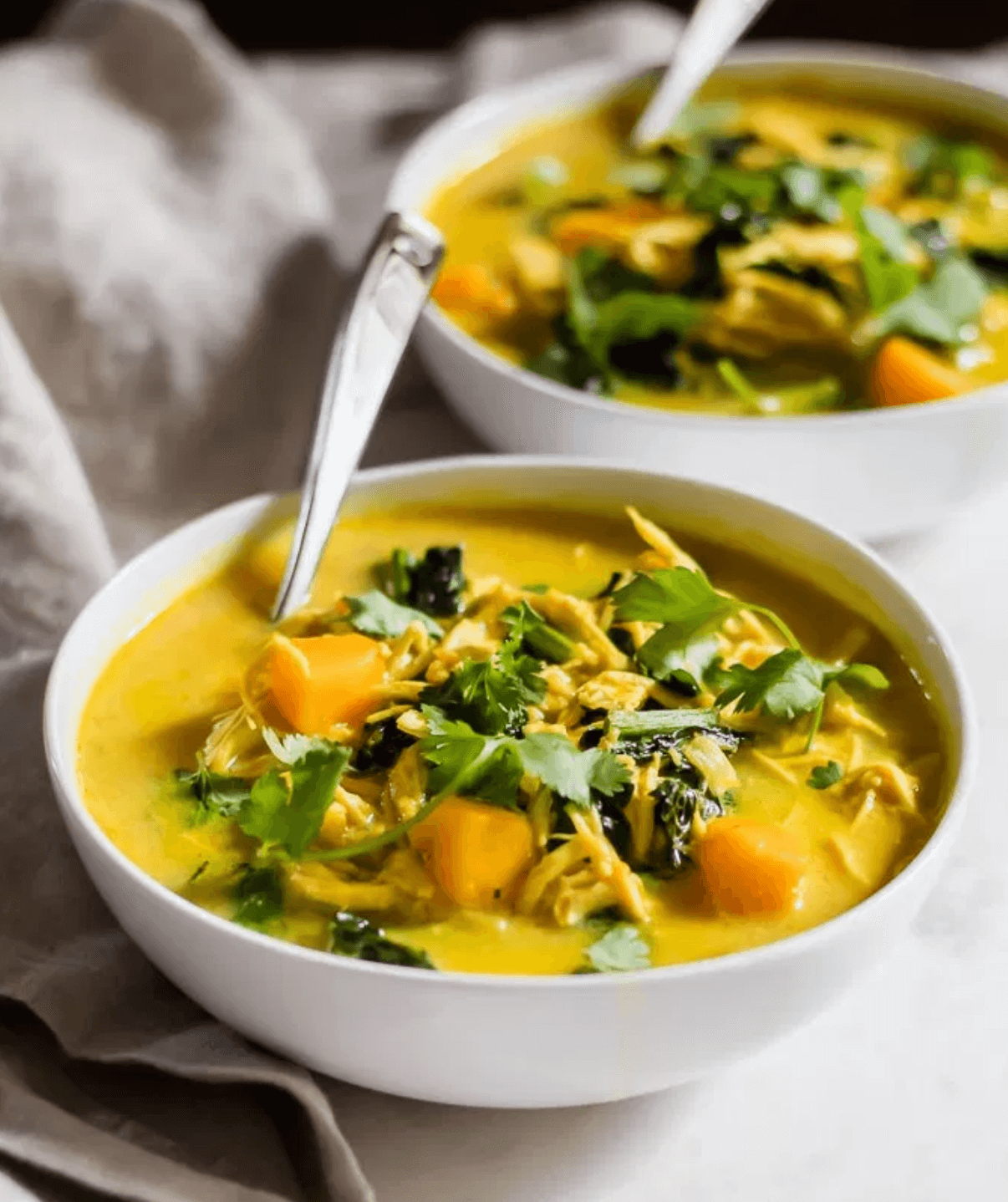 30 Easy Whole30 Soup Recipes | butternut squash chicken curry