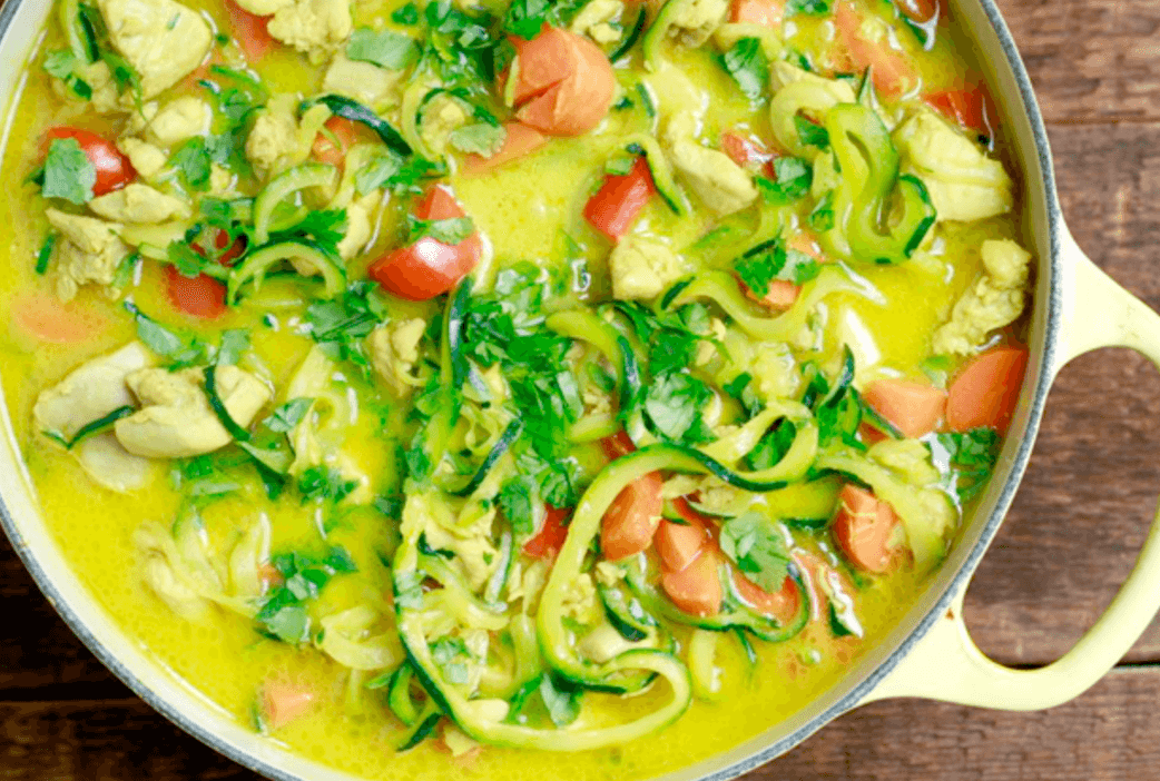 Chicken Curry with Zucchini Noodles