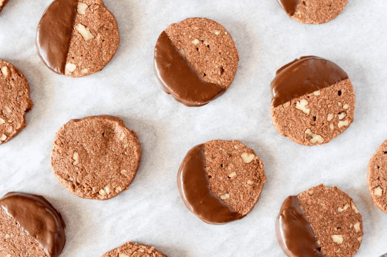 20 Healthy Edible Gift Idea | chocolate pecan shortbread