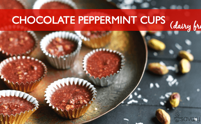 Chocolate Peppermint Cups (dairy free) | www.savorylotus.com