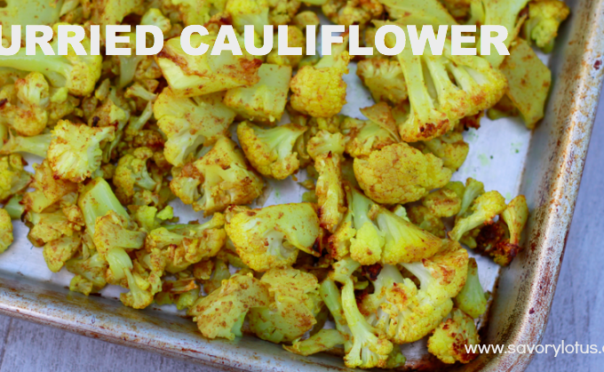 Curried Cauliflower savorylotus.com