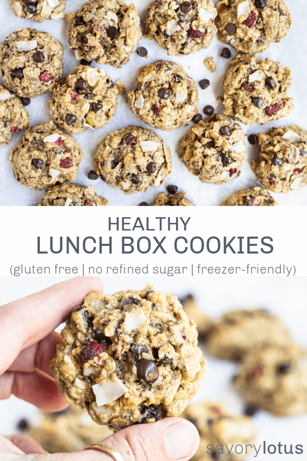 lunch box cookies on parchment paper
