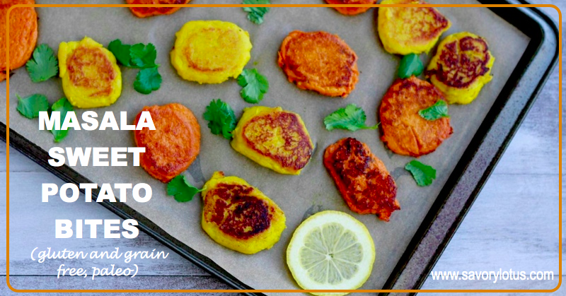 Masala Sweet Potato Bites (gluten and grain free, paleo) ~~ savorylotus.com