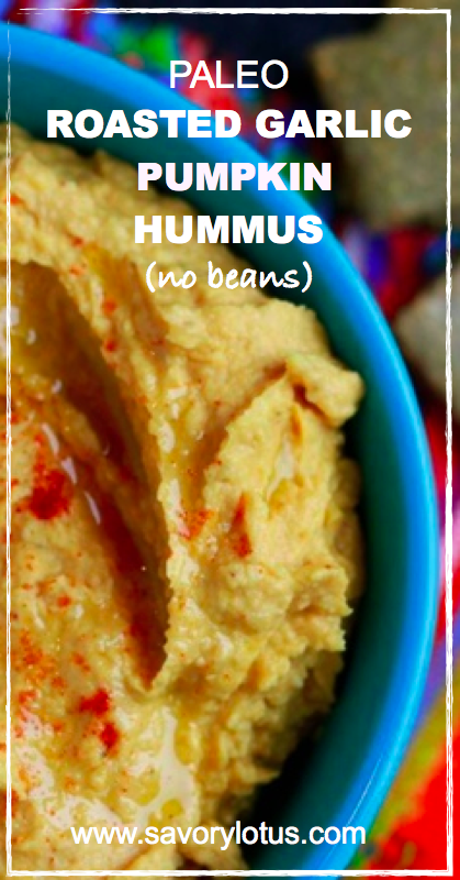 close up of pumpkin hummus