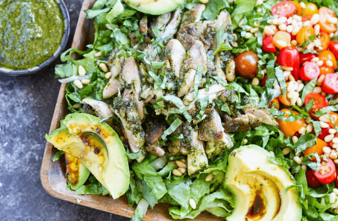 Pesto Chicken Avocado Salad