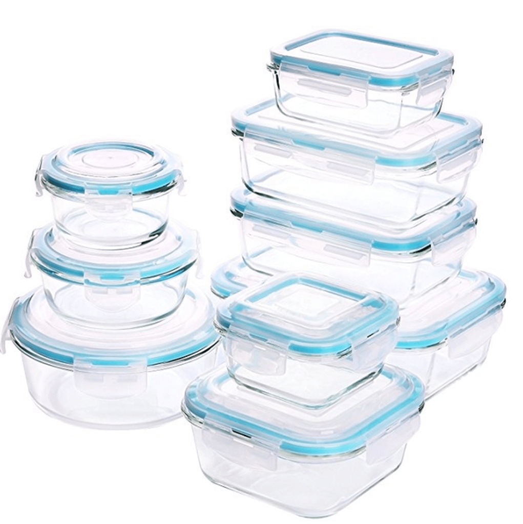 Ways to Use Less Plastic in the Kitchen (glass storage containers)