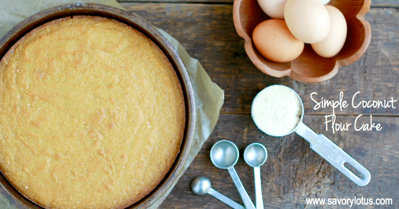 yellow cake in pan with eggs and flour