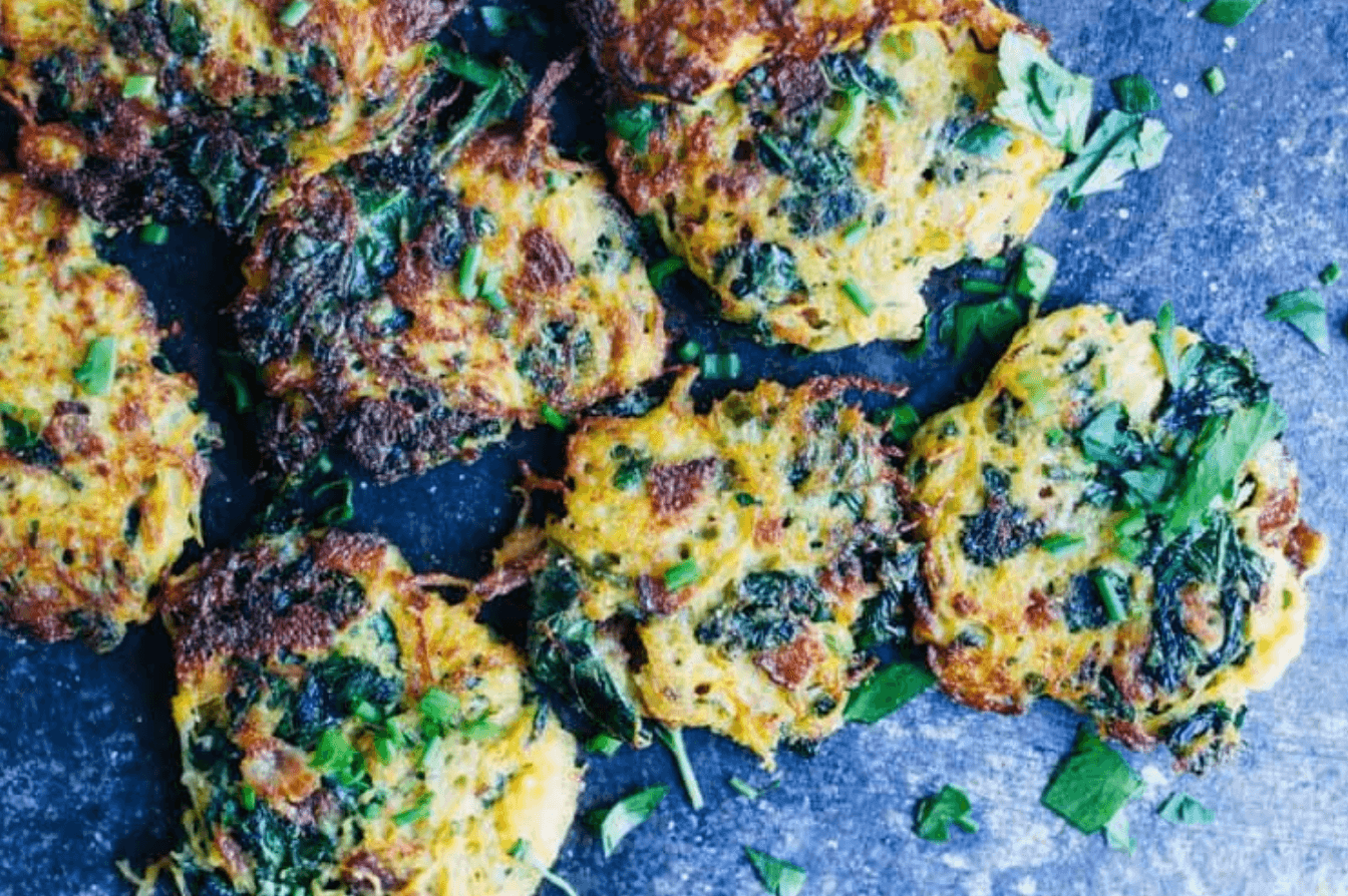 spaghetti squash bacon fritters