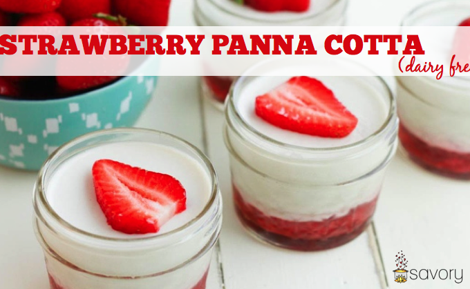 panna cotta, dairy free, paleo. strawberry