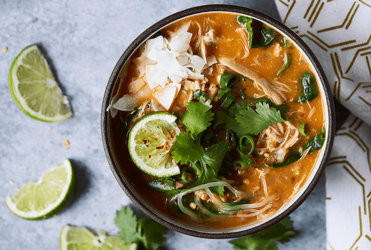 30 Easy Whole30 Soup Recipes | super quick coconut red curry soup