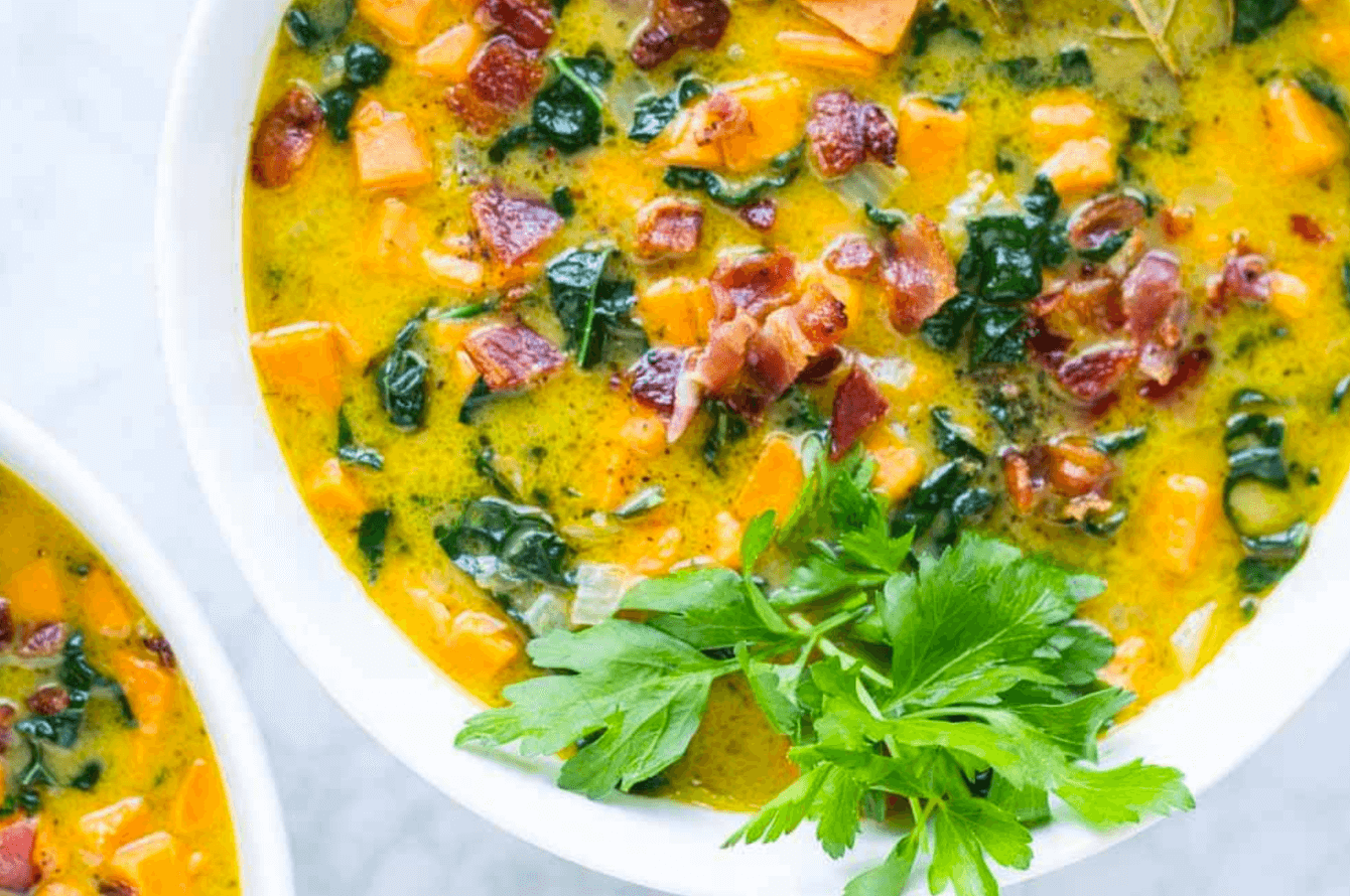 Creamy Sweet Potato Bacon Chowder