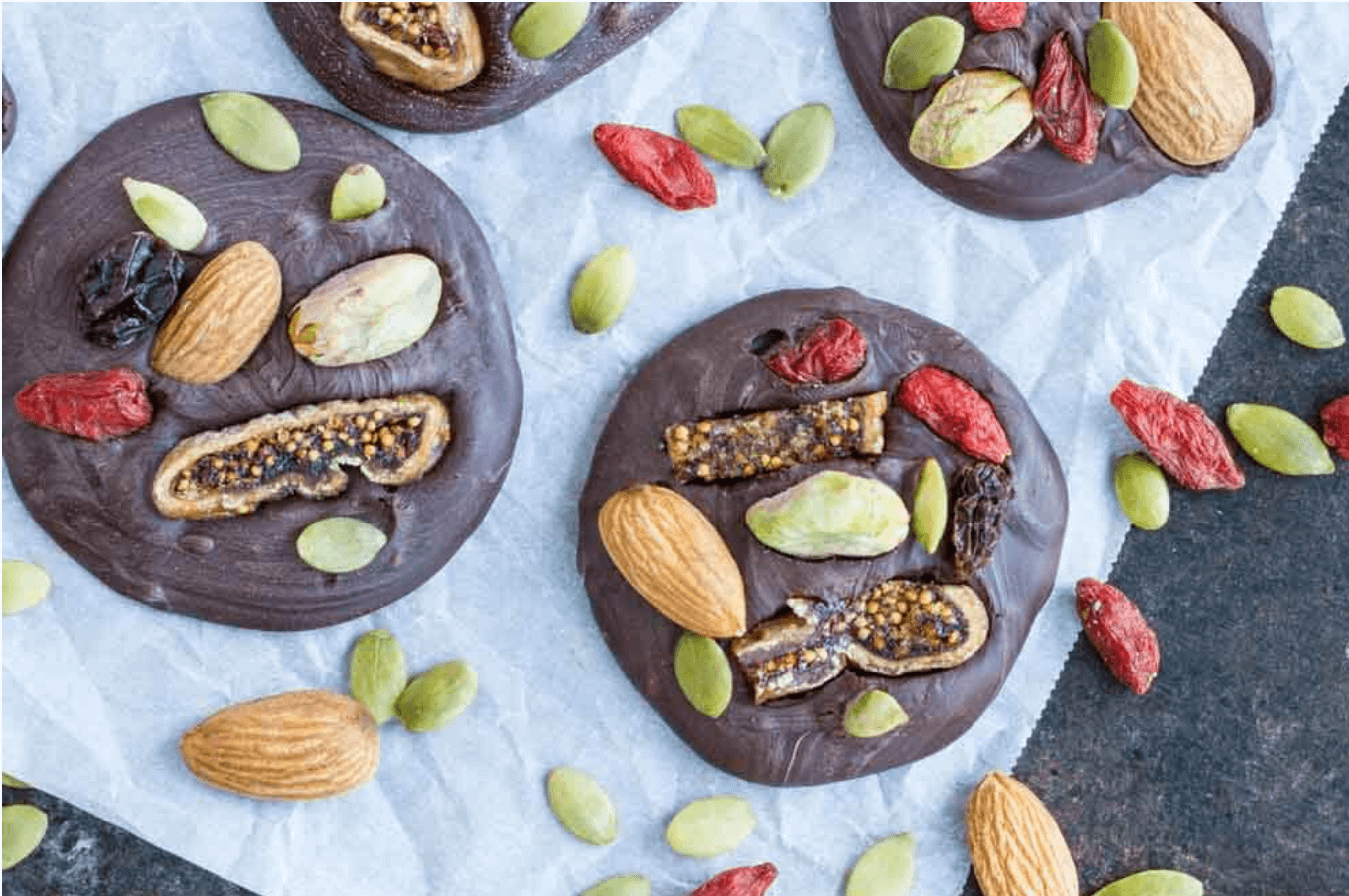 20 Healthy Edible Gift Ideas | trail mix dark chocolate snacks